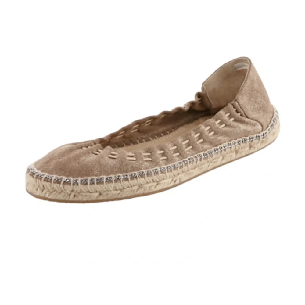JIMMY CHOO DEENA OLD MONEY METALLIC MERMAID SHIMMER ESPADRILLE FLATS SHOES 38